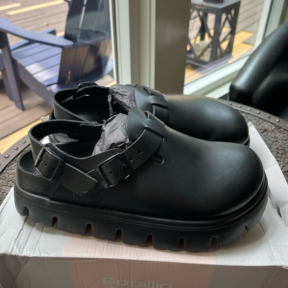 BIRKENSTOCK PAPILLIO TOKIO CHUNKY CLOGS IN BLACK 38 EU 7 US - Picture 7 of 10